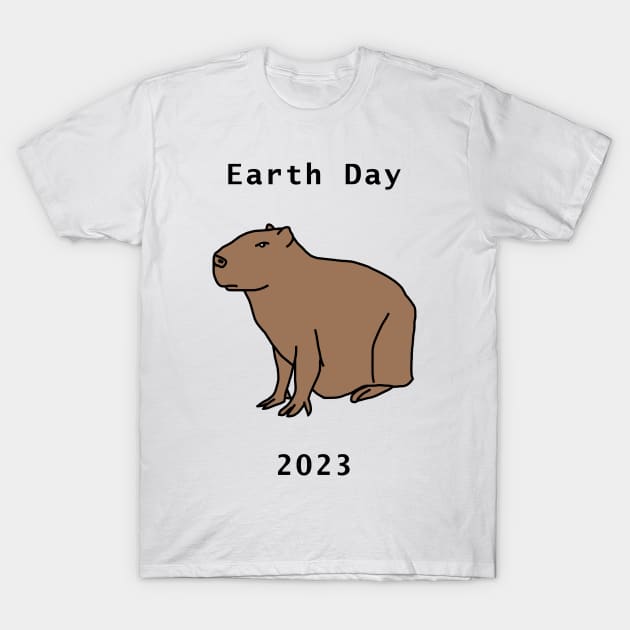 Capybara Earth Day 2023 T-Shirt by ellenhenryart